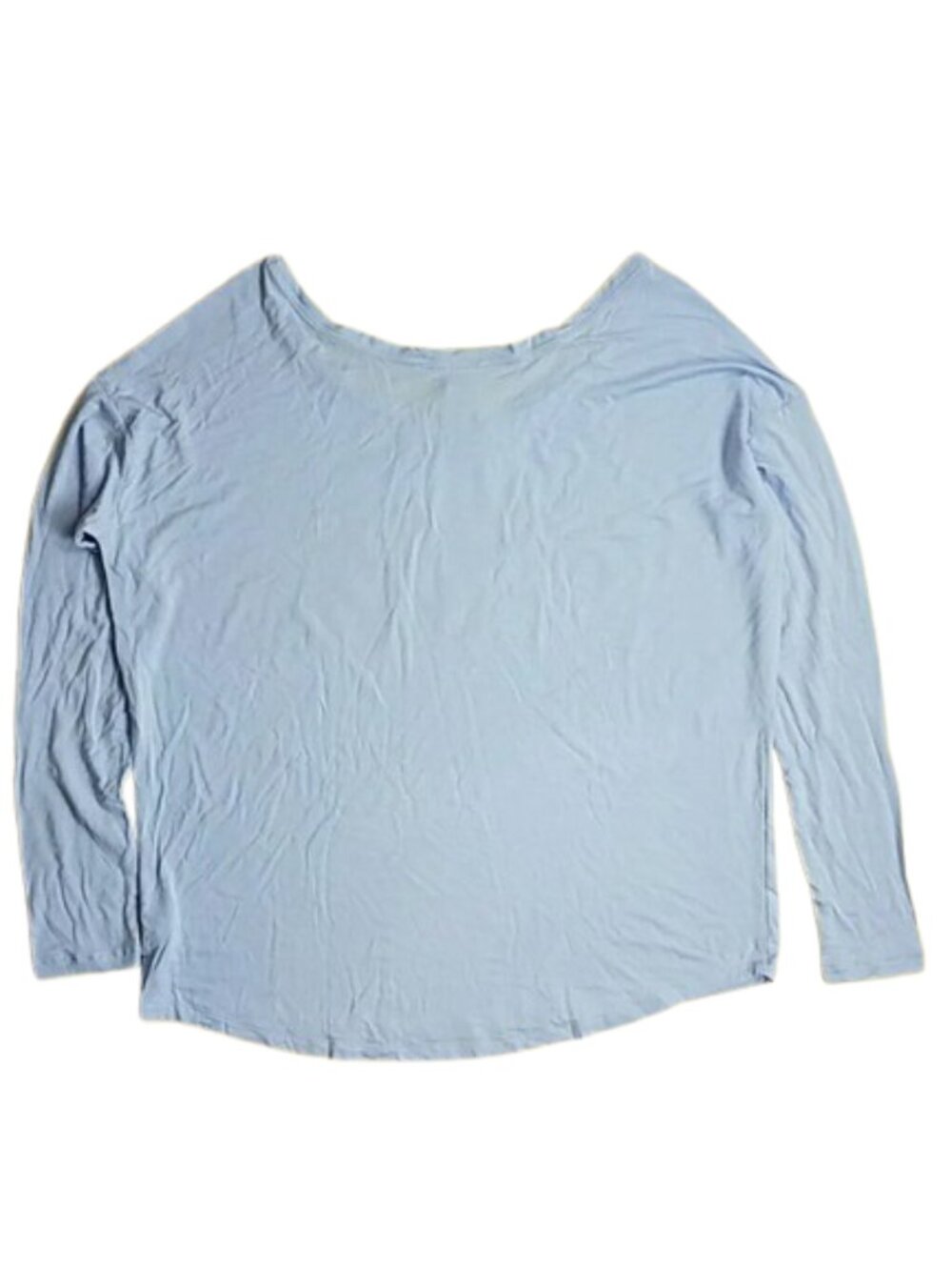 PINK Victoria's Secret Light Blue Modal Long Sleeve Tee Shirt NWT - Picture 3 of 5